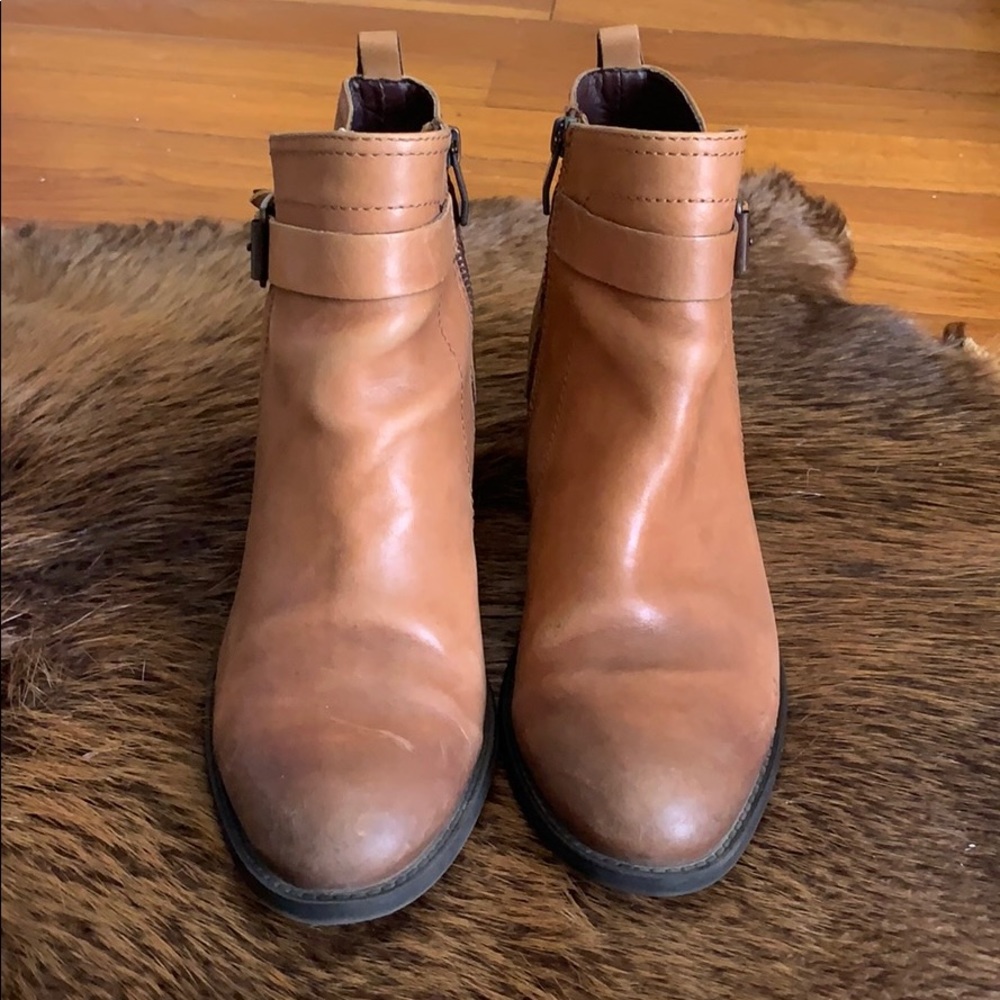 Used Vince Camuto brown booties.